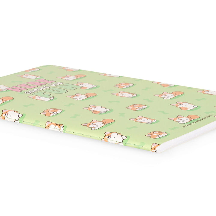 Cuaderno a Rayas A5 con Portada Rígida Ilustrada - Corgi
