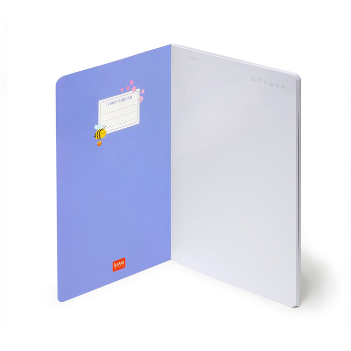 Cuaderno de Hojas Blancas A5 con Portada Rígida Ilustrada - Bee