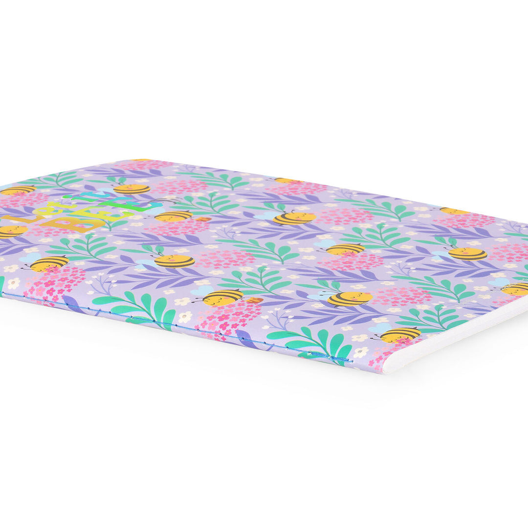 Cuaderno de Hojas Blancas A5 con Portada Rígida Ilustrada - Bee