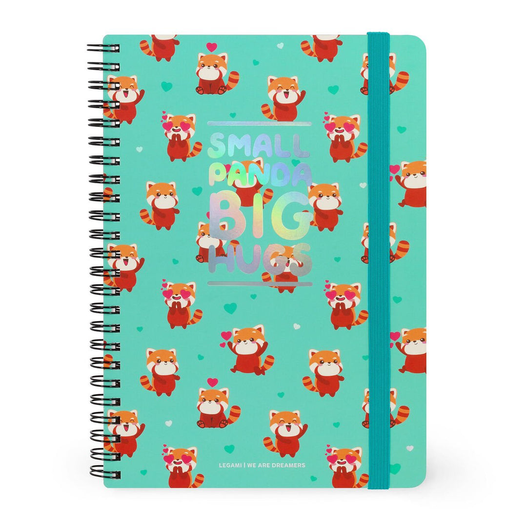 Cuaderno a Rayas - Large - Con espiral - Hoja A5 - Red panda