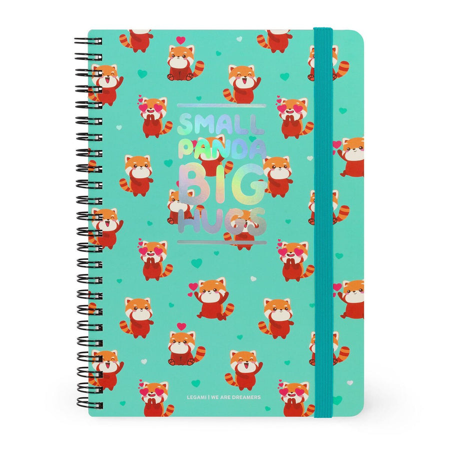 Cuaderno a Rayas - Large - Con espiral - Hoja A5 - Red panda