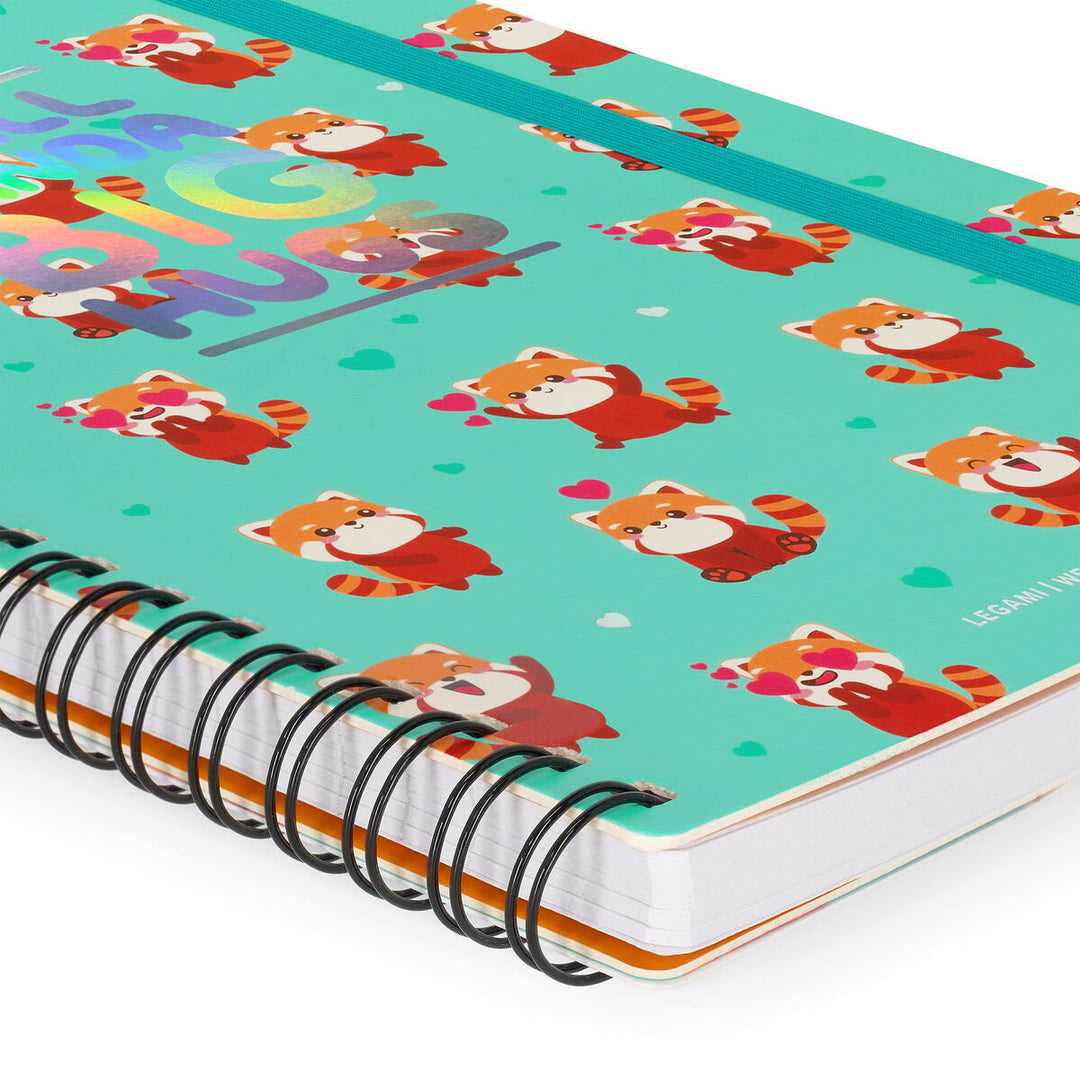 Cuaderno a Rayas - Large - Con espiral - Hoja A5 - Red panda