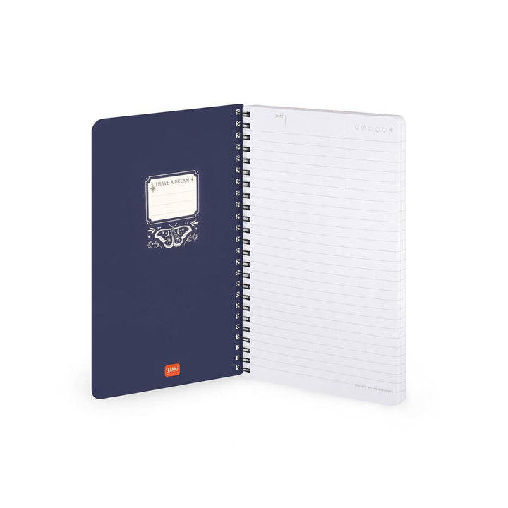 Cuaderno a Rayas A5 con Portada Rígida Ilustrada - Moth