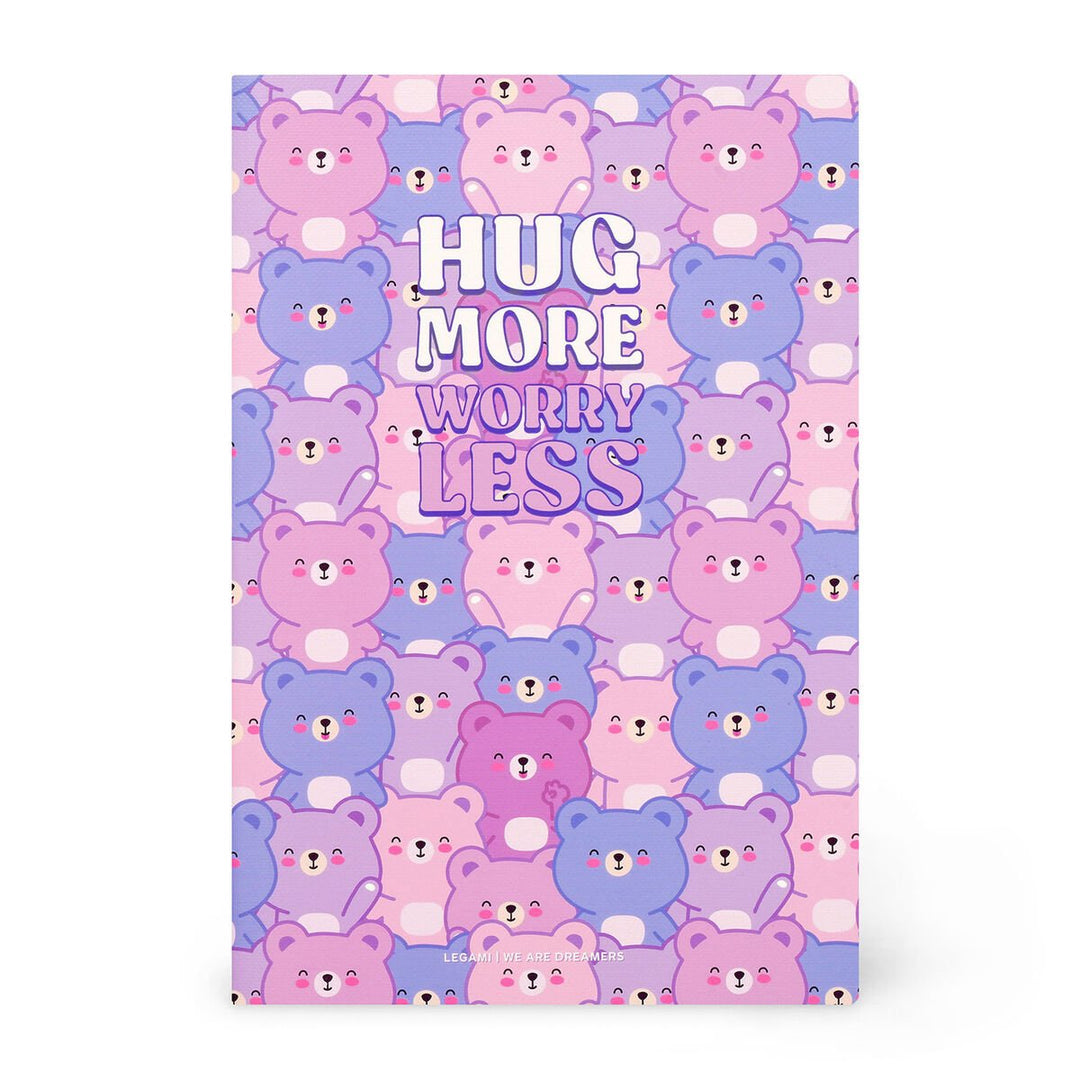 Cuaderno a Rayas A6 con Portada Rígida Ilustrada - Teddy Bear