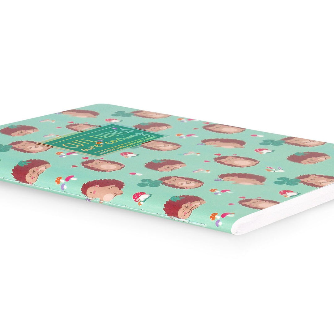 Cuaderno a Rayas A6 con Portada Rígida Ilustrada - Hedgehog