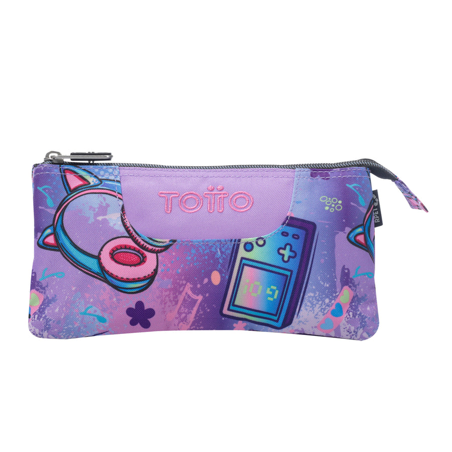 Estuche escolar eco-friendly tres compartimentos - Tablero