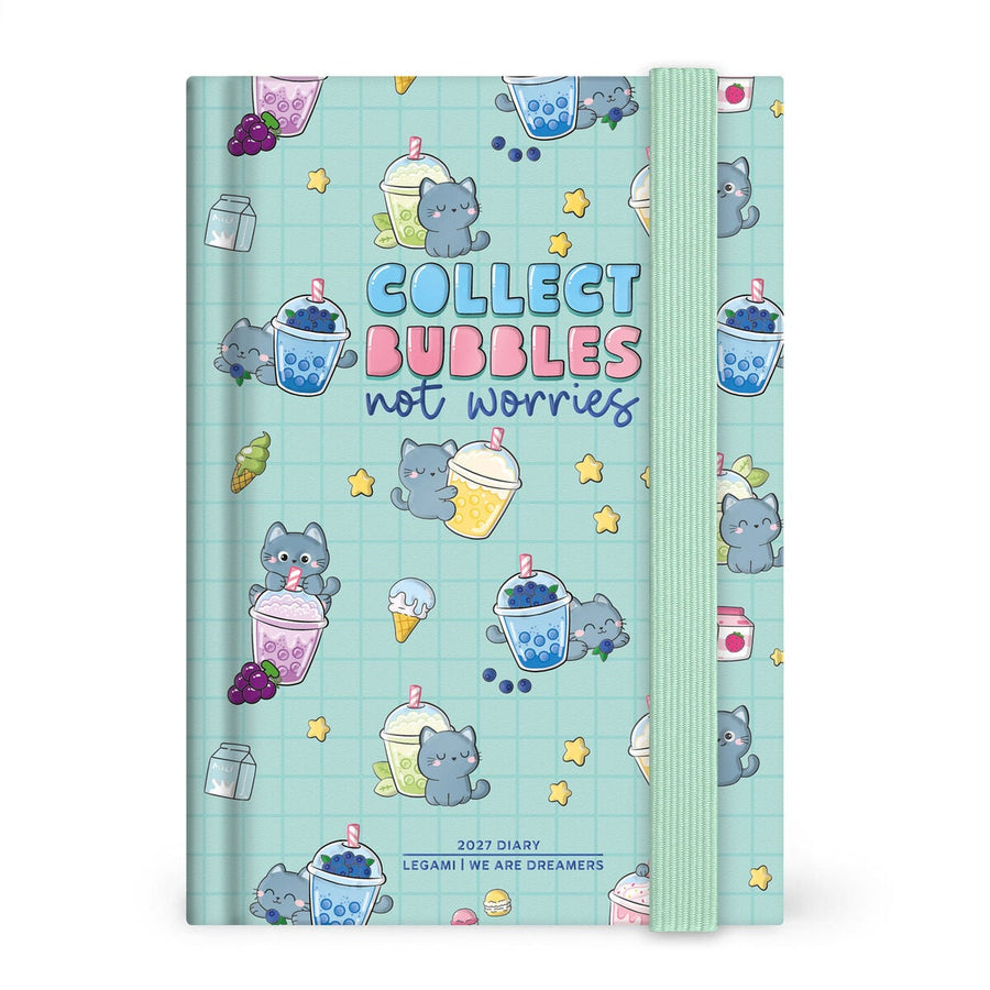 Agenda Diaria Fotográfica de 12 Meses Small 2027 - Kitty Bubble Tea