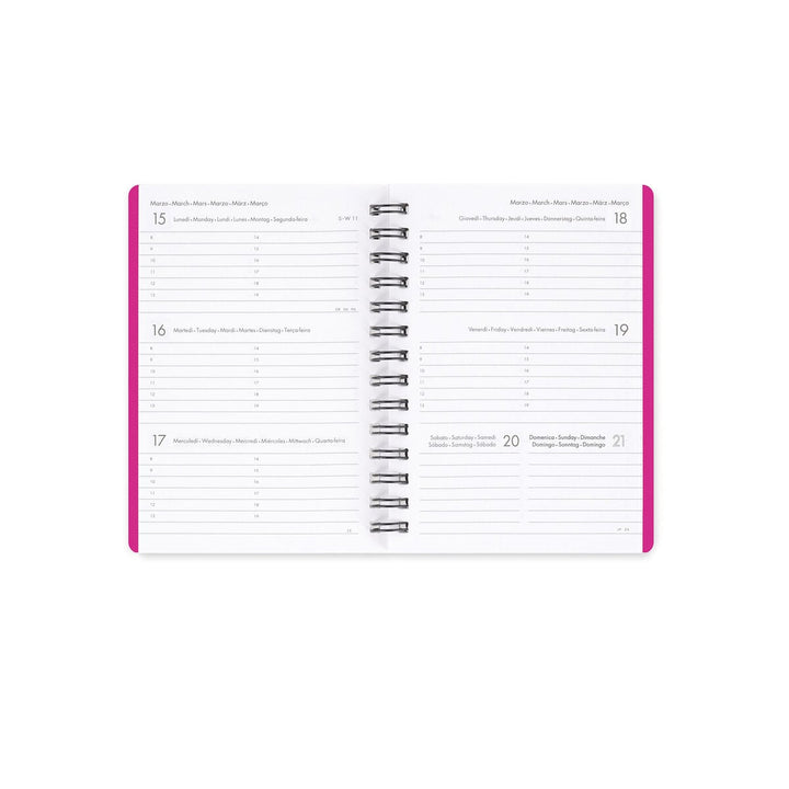 Agenda Semanal de 12 Meses Small Con Espiral 2027 - Flowers