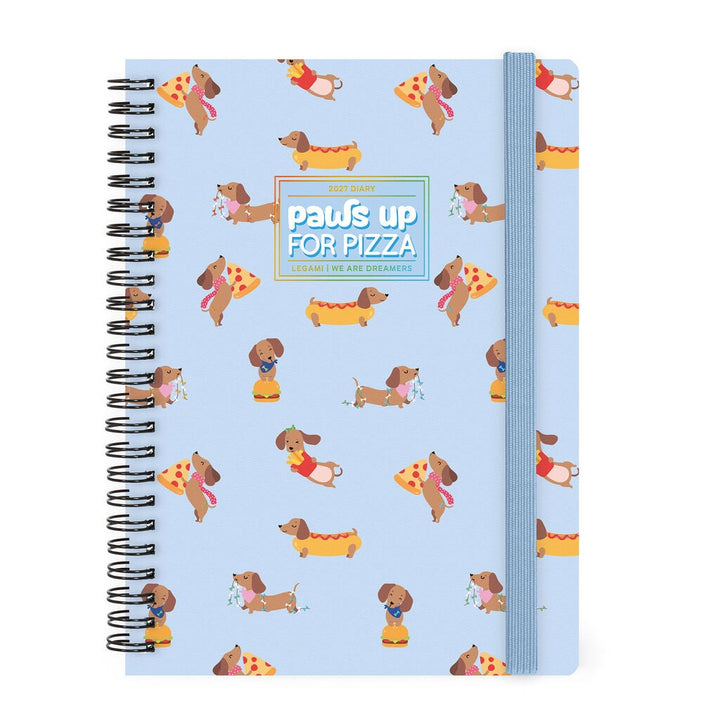 Agenda Semanal de 12 Meses Large con Espiral 2027 - Dachshund