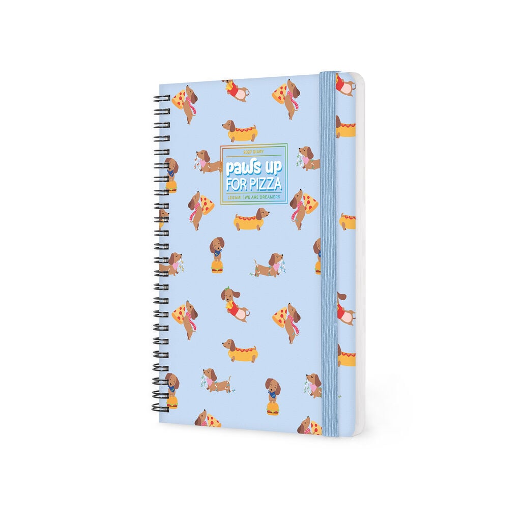 Agenda Semanal de 12 Meses Large con Espiral 2027 - Dachshund