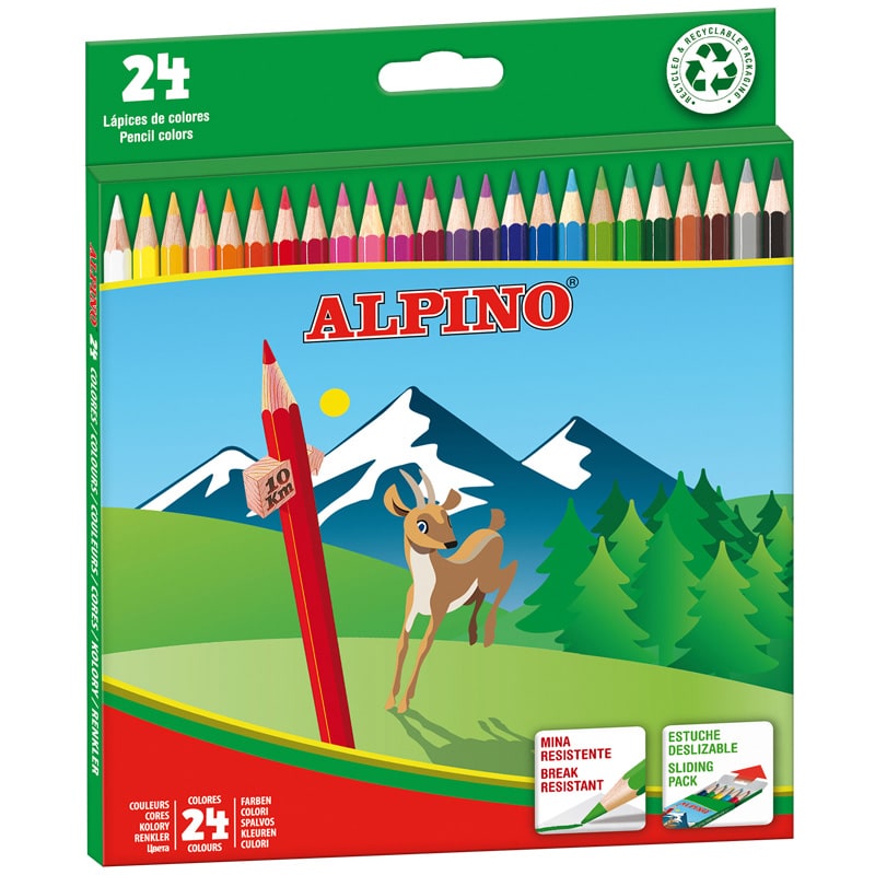 Estuche 24 lápices Alpino