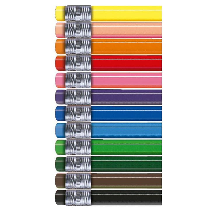 Estuche 12 lápices colores, borrable