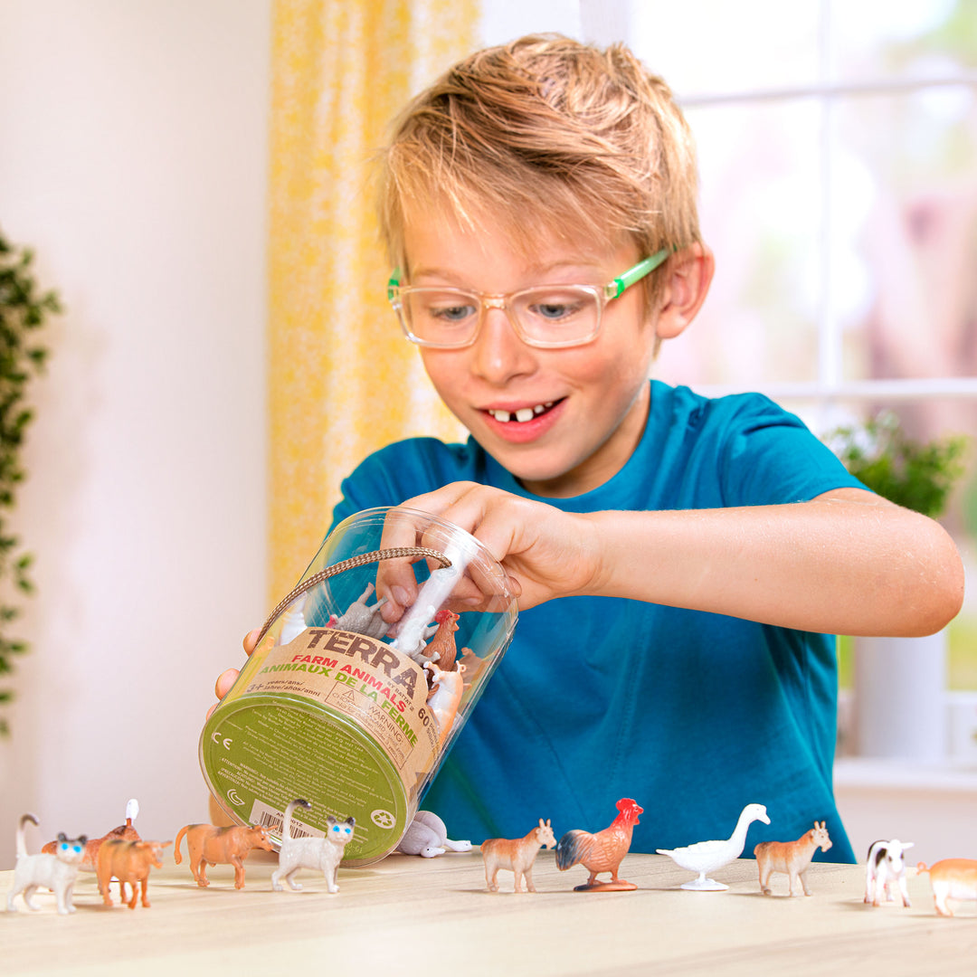 Terra Bote de 60 animales de la granja