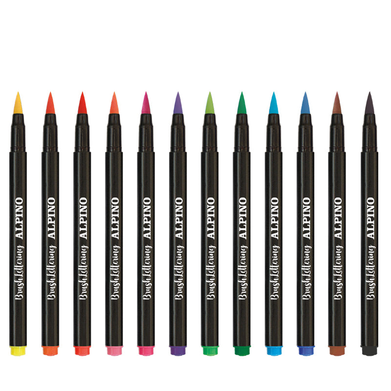 12 rotuladores Brush Lettering Color Experience