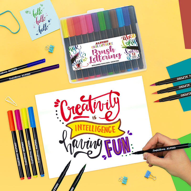 12 rotuladores Brush Lettering Color Experience