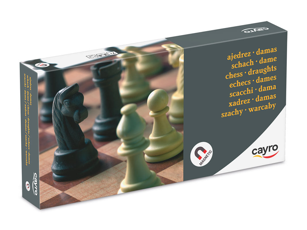 Juegos magnéticos Luxe Ajedrez Damas mediano