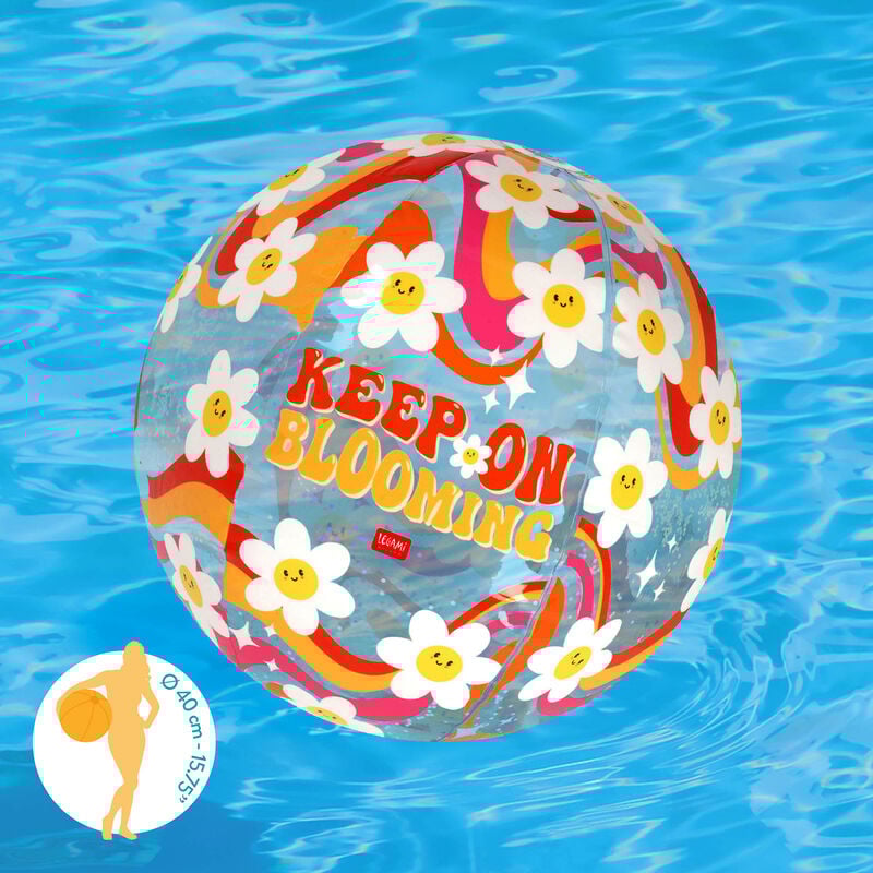 Pelota de Playa Inflable - Glitter Beach Ball - Daisy