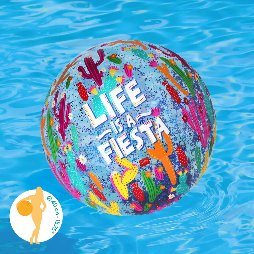 Pelota de Playa Inflable - Glitter Beach Ball - Cactus