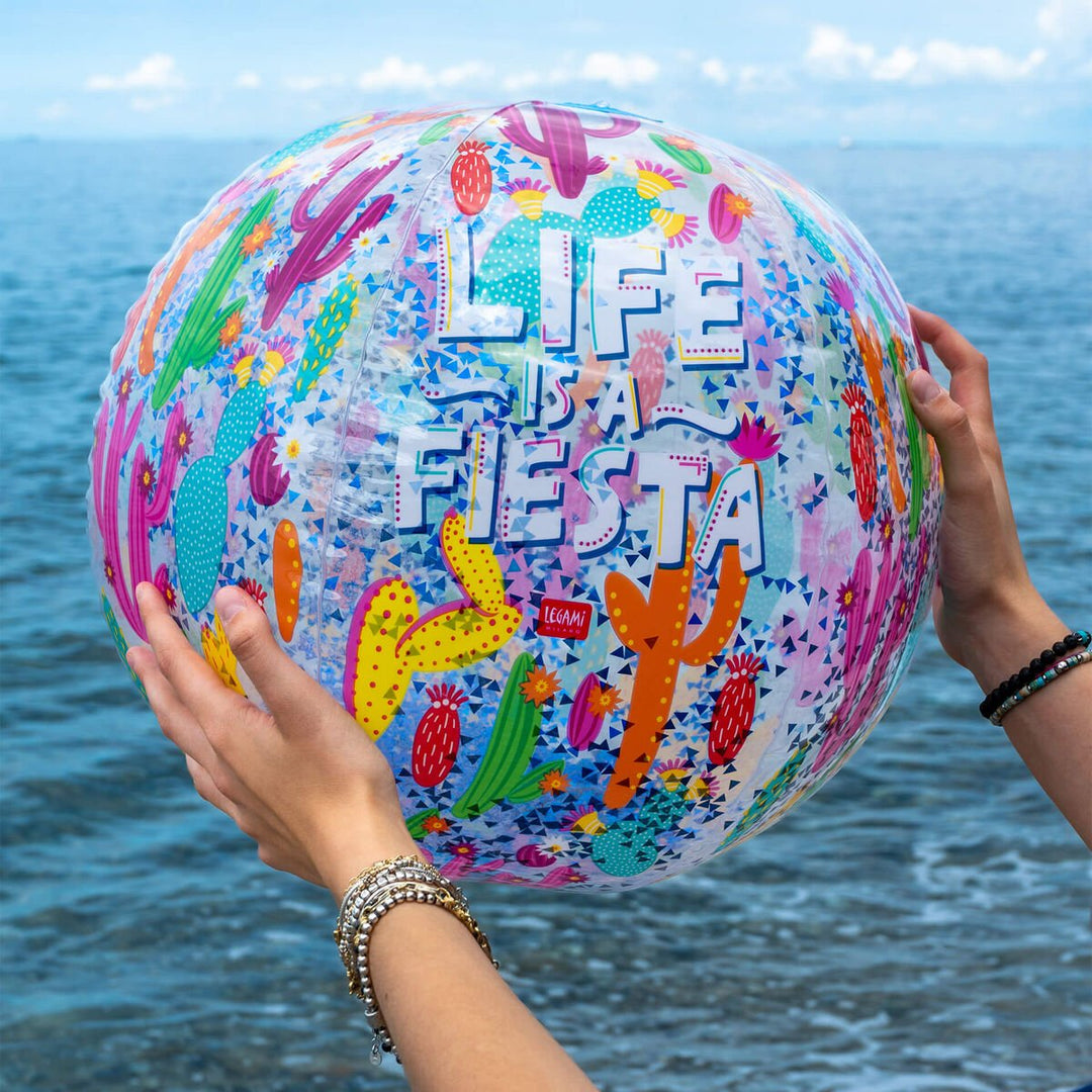 Pelota de Playa Inflable - Glitter Beach Ball - Cactus