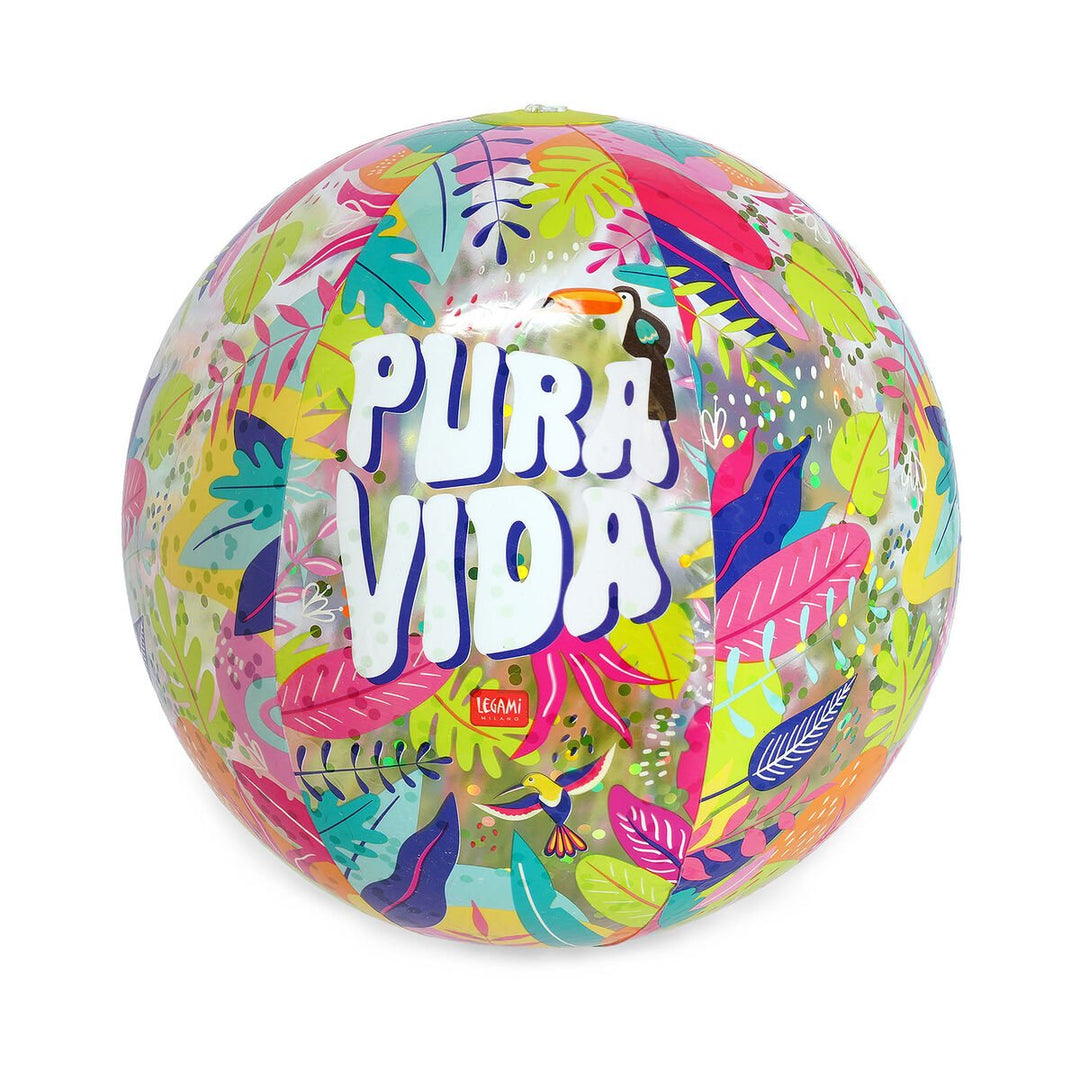 Pelota de playa con brillo - Pura Vida