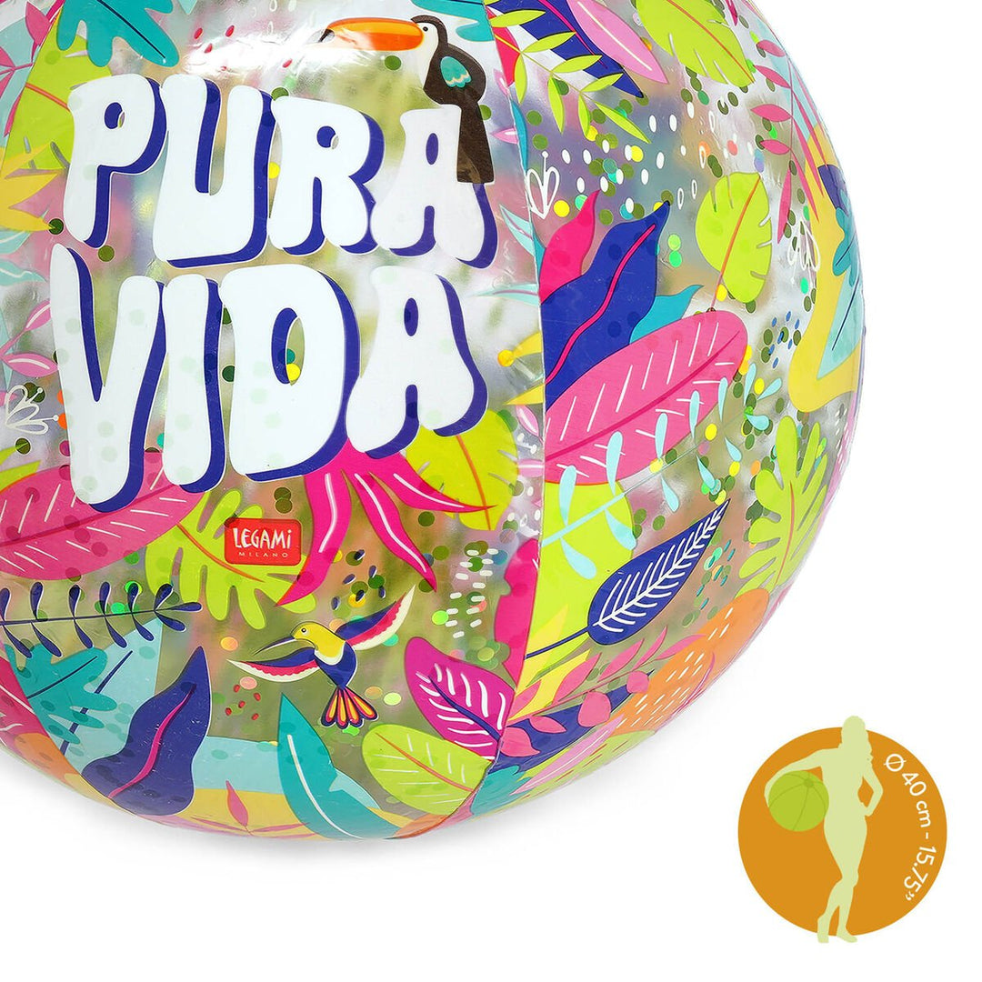 Pelota de playa con brillo - Pura Vida