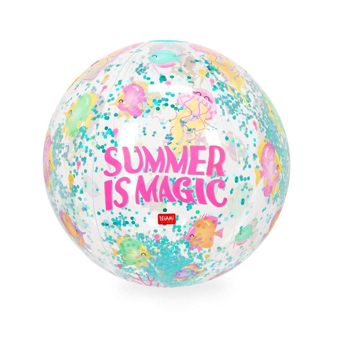 Pelota de playa con purpurina - pelota de playa inflable - Summer is magic
