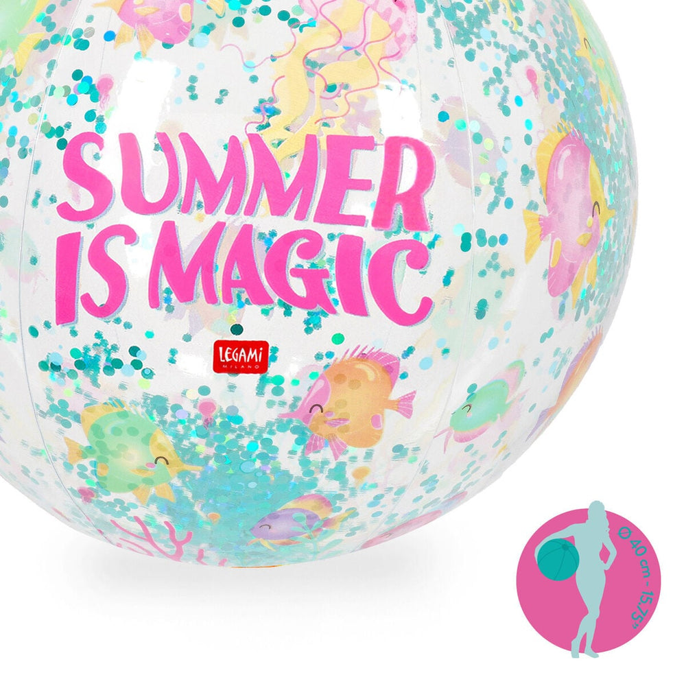 Pelota de playa con purpurina - pelota de playa inflable - Summer is magic