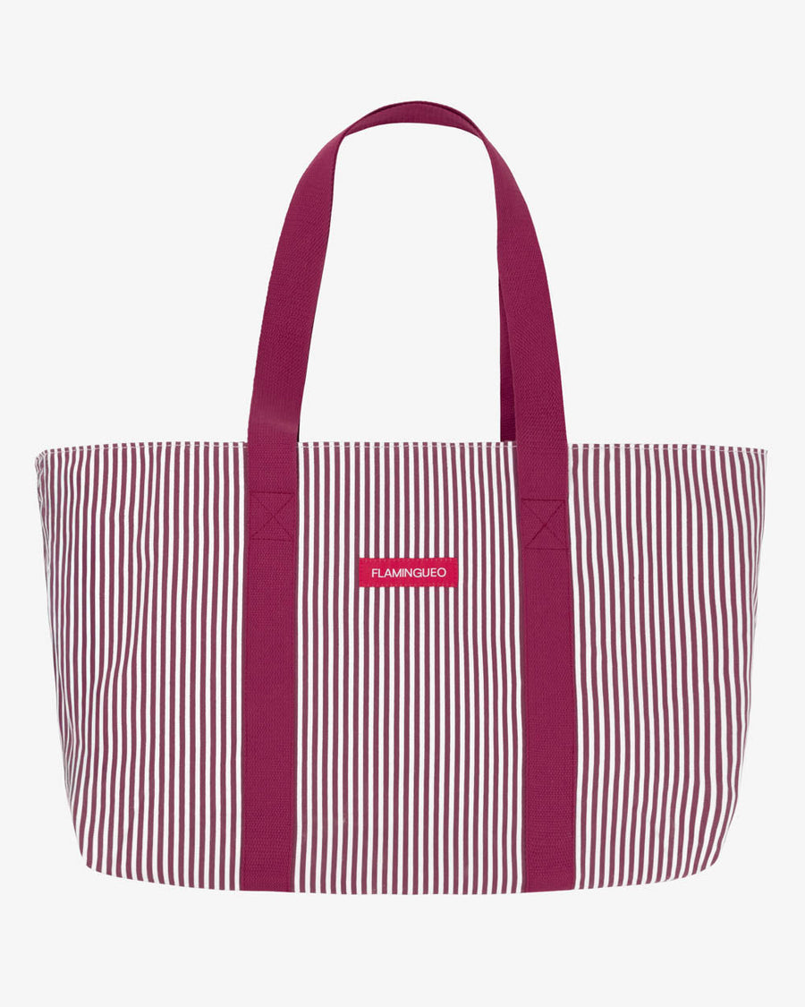 Bolsa playa canvas BRUNY burdeos con monedero - colección Sea la vie