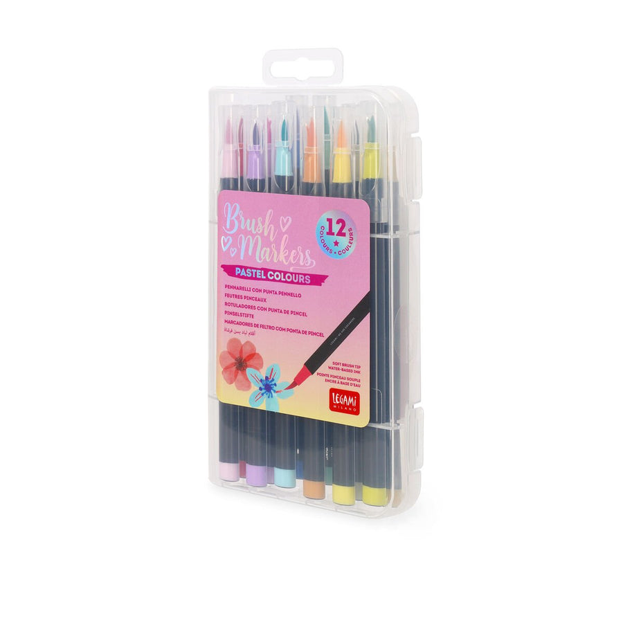 Set de 12 Rotuladores con Punta de Pincel - Pastel colours
