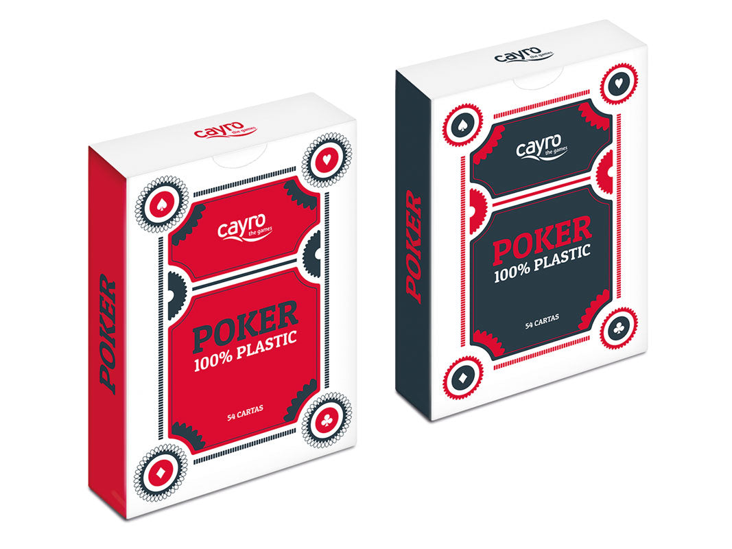 Baraja cartas Poker 100 plástico