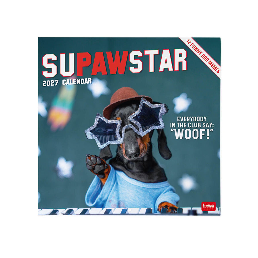 Calendario de Pared 2027 - 30 x 29 cm - Supawstar