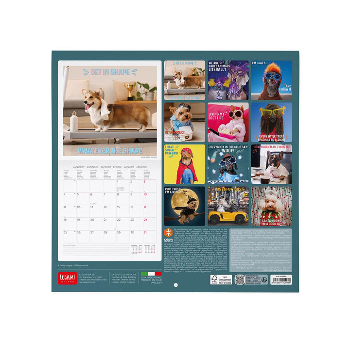 Calendario de Pared 2027 - 30 x 29 cm - Supawstar