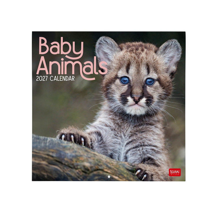 Calendario de Pared 2027 - 30 x 29 cm - Baby Animals