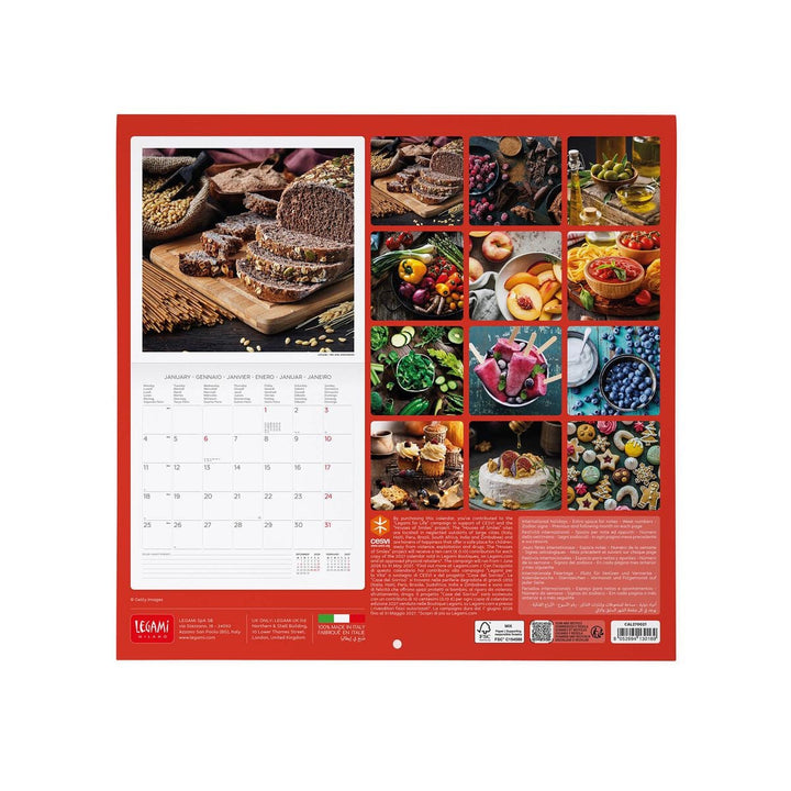 Calendario de Pared 2027 - 30 x 29 cm - Kitchen