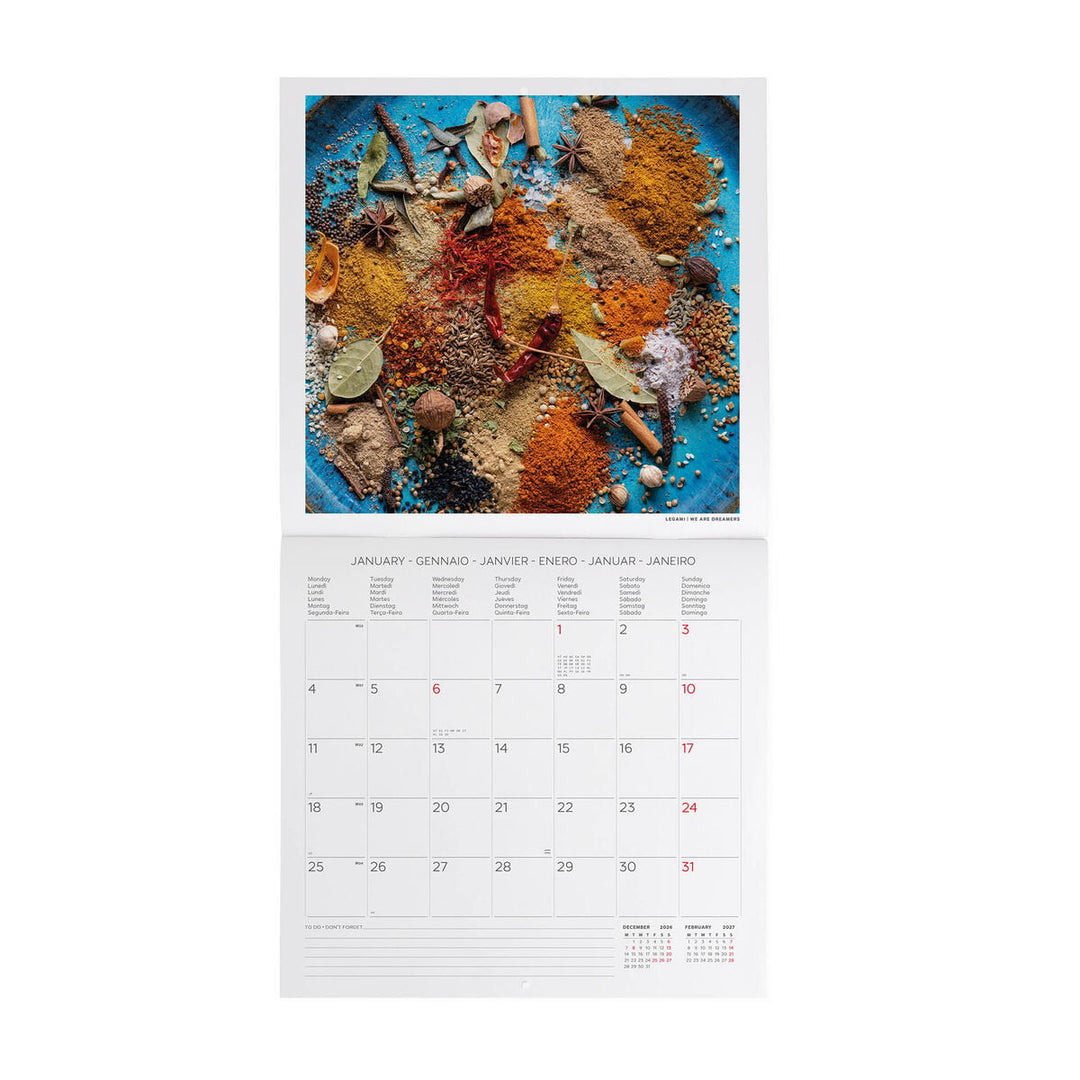 Calendario de Pared 2027 - 30 x 29 cm - Herbs & Spices