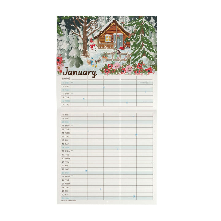 Calendario de Pared 2027 - 30 x 29 cm - Home Sweet Home