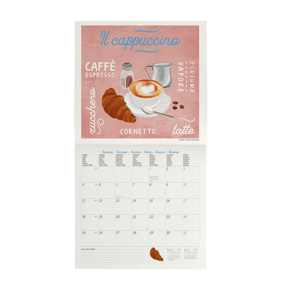 Calendario de Pared 2027 - 30 x 29 cm - La Dolce Vita