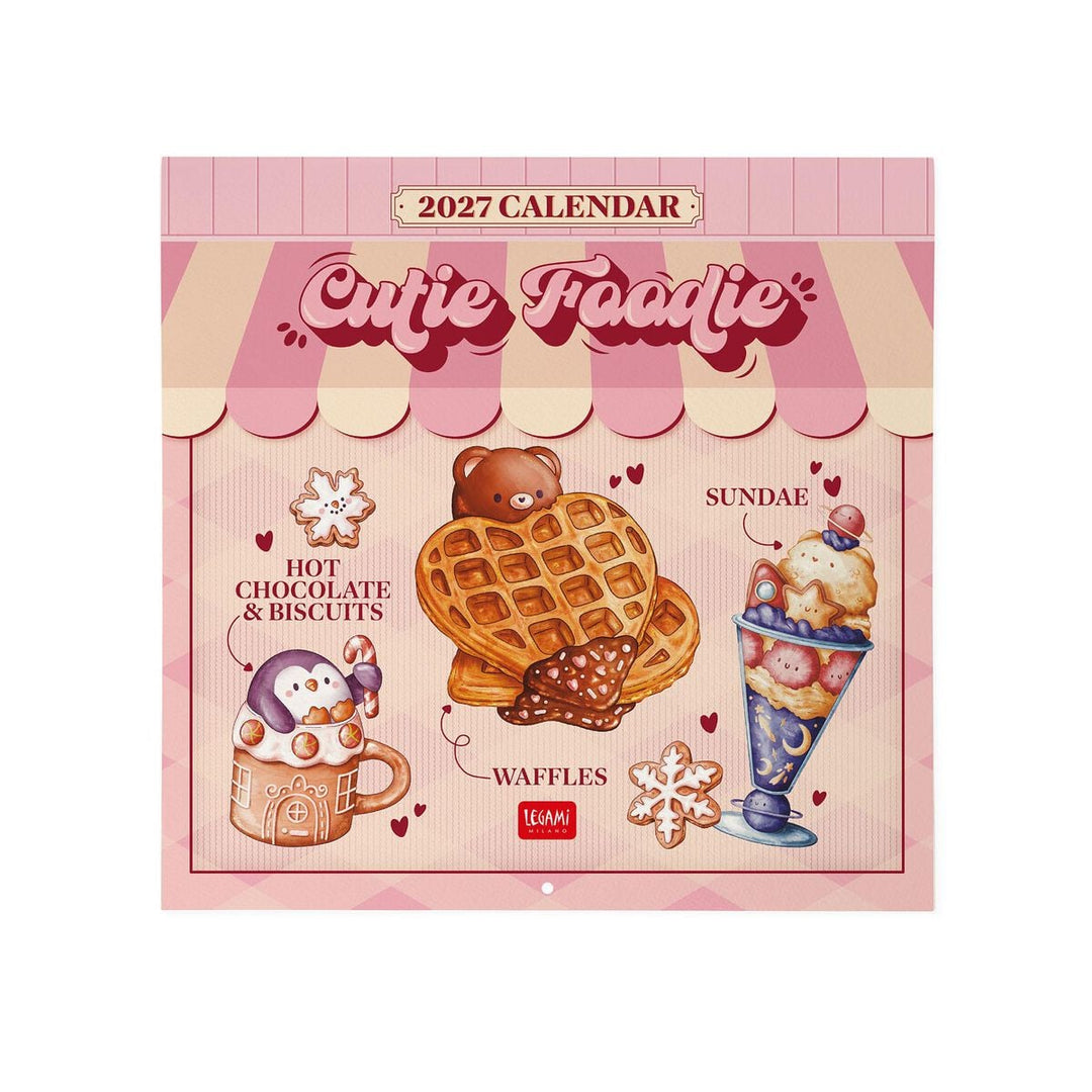 Calendario de Pared 2027 - 30 x 29 cm - Cutie Foodie