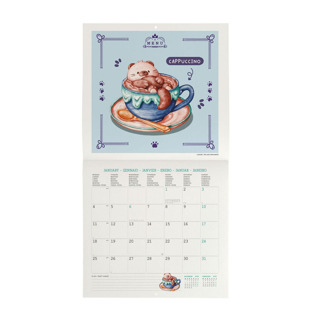 Calendario de Pared 2027 - 30 x 29 cm - Cutie Foodie