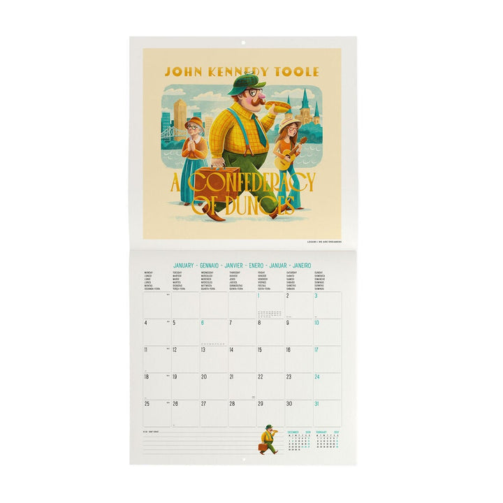 Calendario de Pared 2027 - 30 x 29 cm - Book Lover's