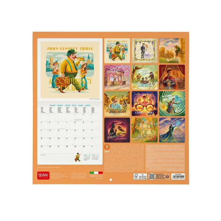 Calendario de Pared 2027 - 30 x 29 cm - Book Lover's