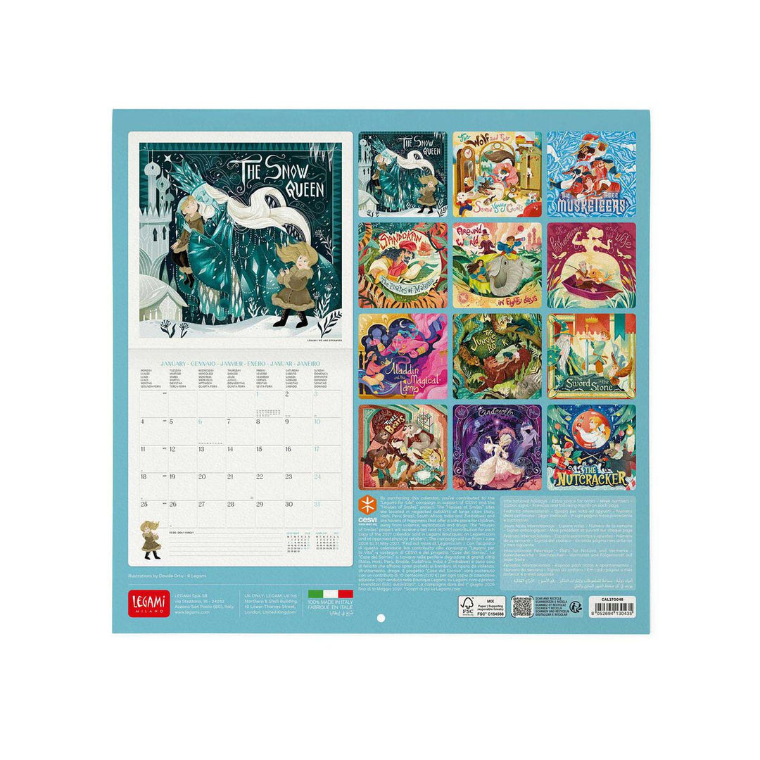 Calendario de Pared 2027 - 30 x 29 cm - Once Upon a Time