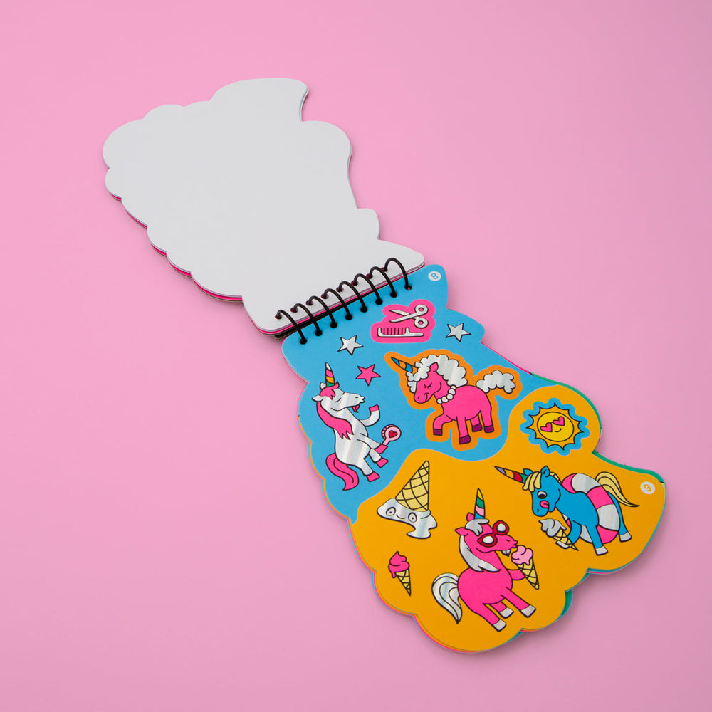 Libreta De Pegatinas Unicornio