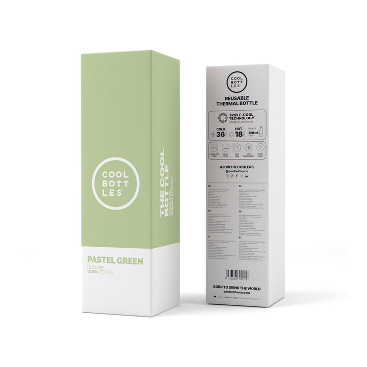 The bottles coolors - Botella de acero inoxidable 350 ml  - Pastel Green
