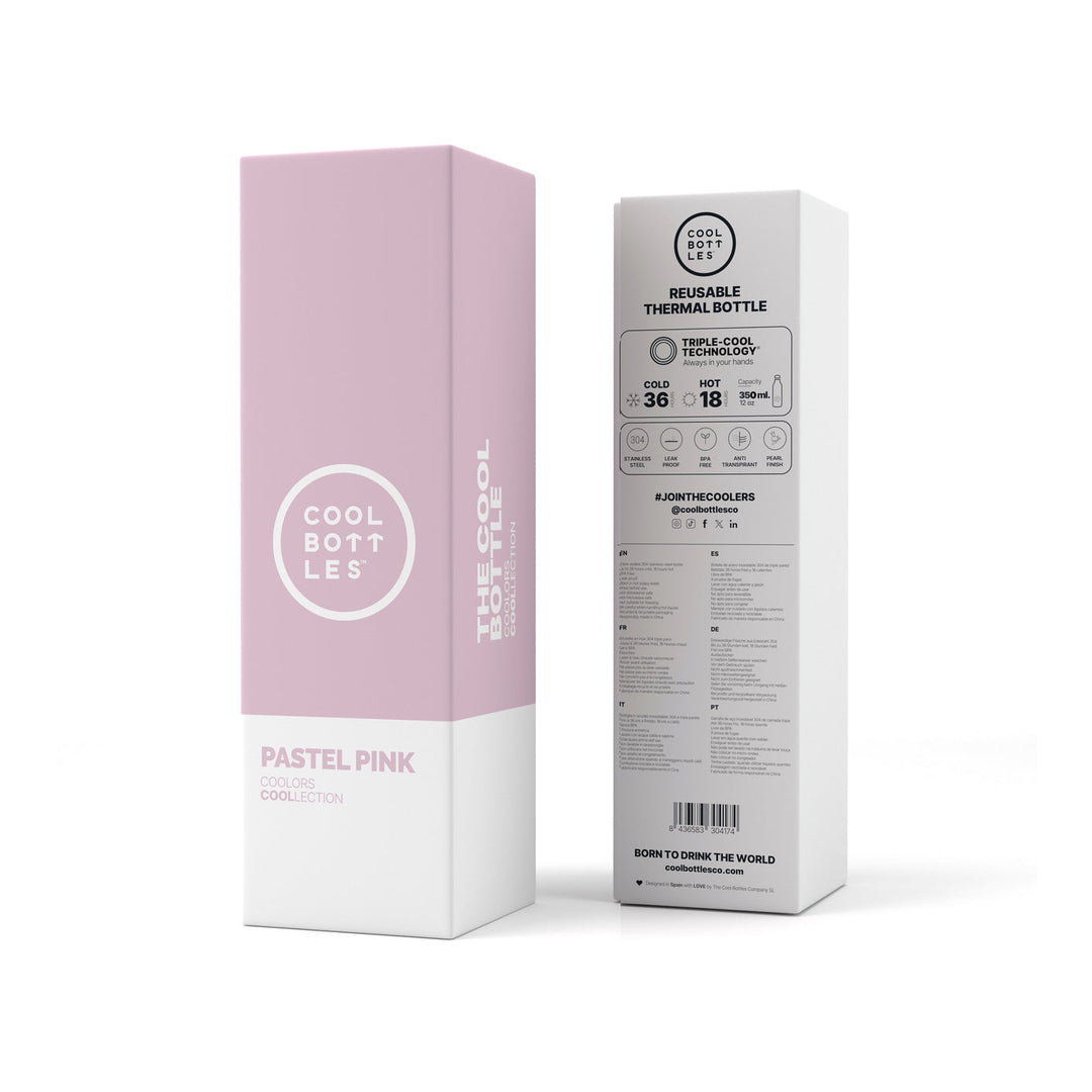 The bottles coolors - Botella de acero inoxidable 350 ml  - Pastel Pink