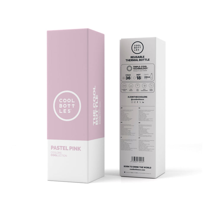 The bottles coolors - Botella de acero inoxidable 350 ml  - Pastel Pink