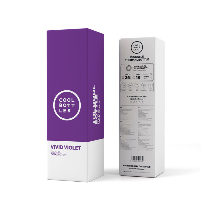 The bottles coolors - Botella de acero inoxidable 350 ml  - Vivid Violet