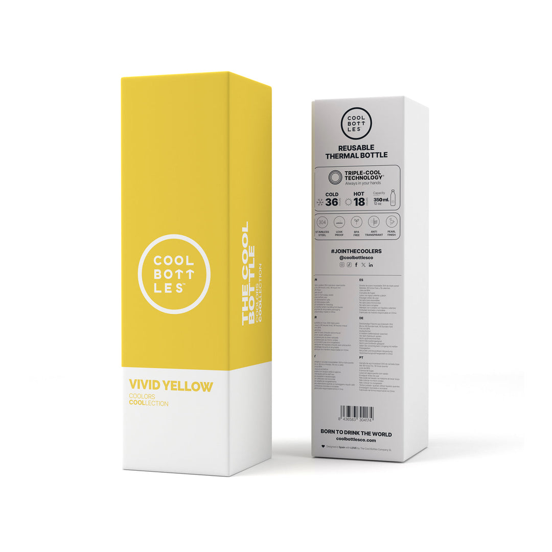 The bottles coolors - Botella de acero inoxidable 500 ml - Vivid Yellow