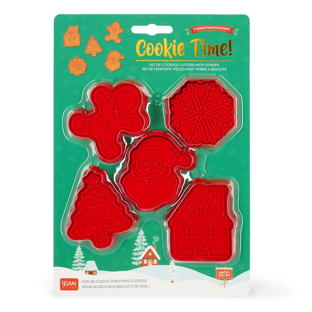 Set de 5 Moldes para Galletas con Sello - Christmas - Cookie Time