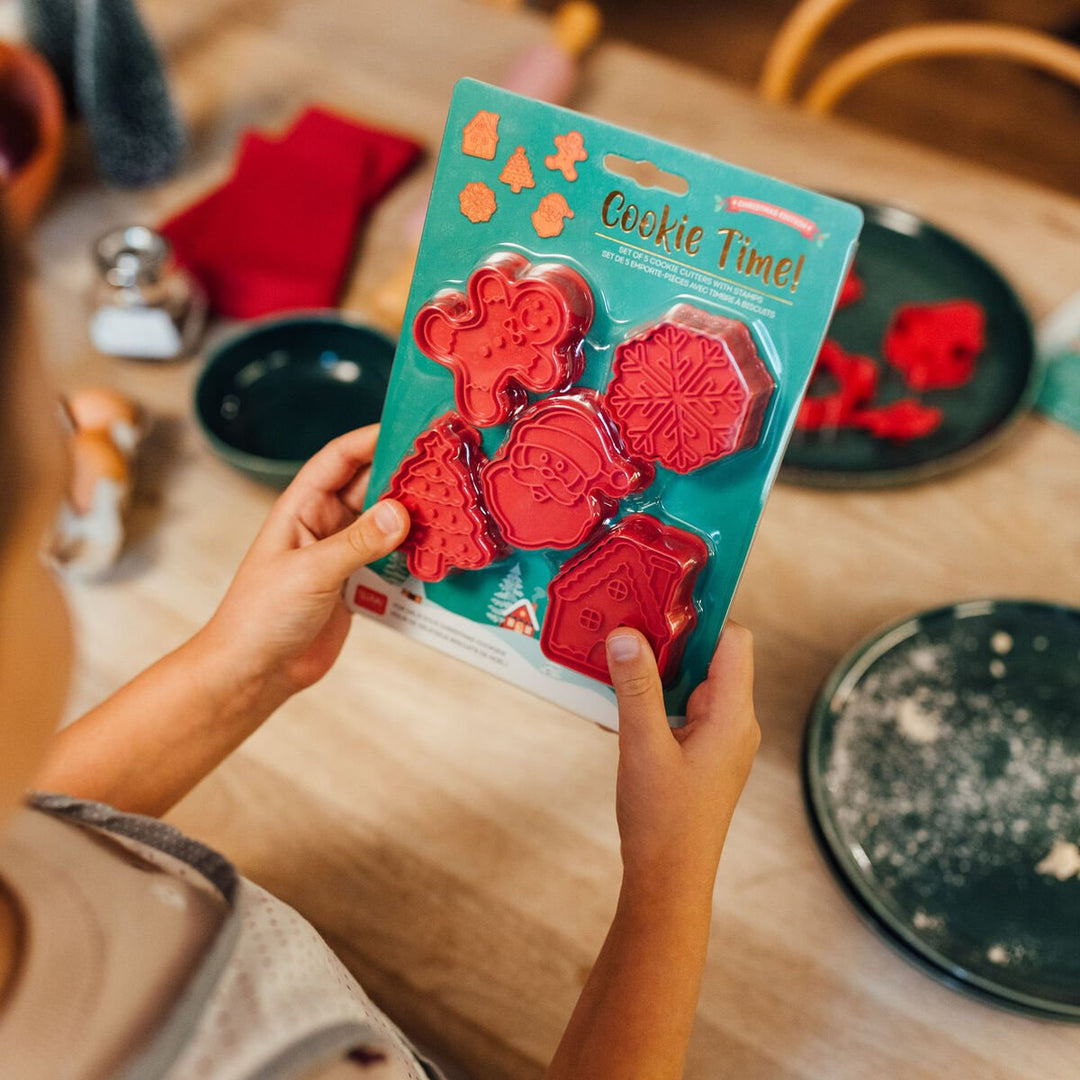 Set de 5 Moldes para Galletas con Sello - Christmas - Cookie Time